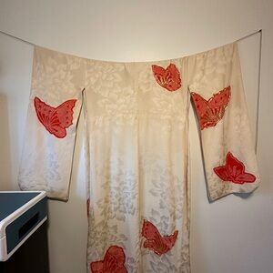 Antique hand-sewn silk kimono for display or costume